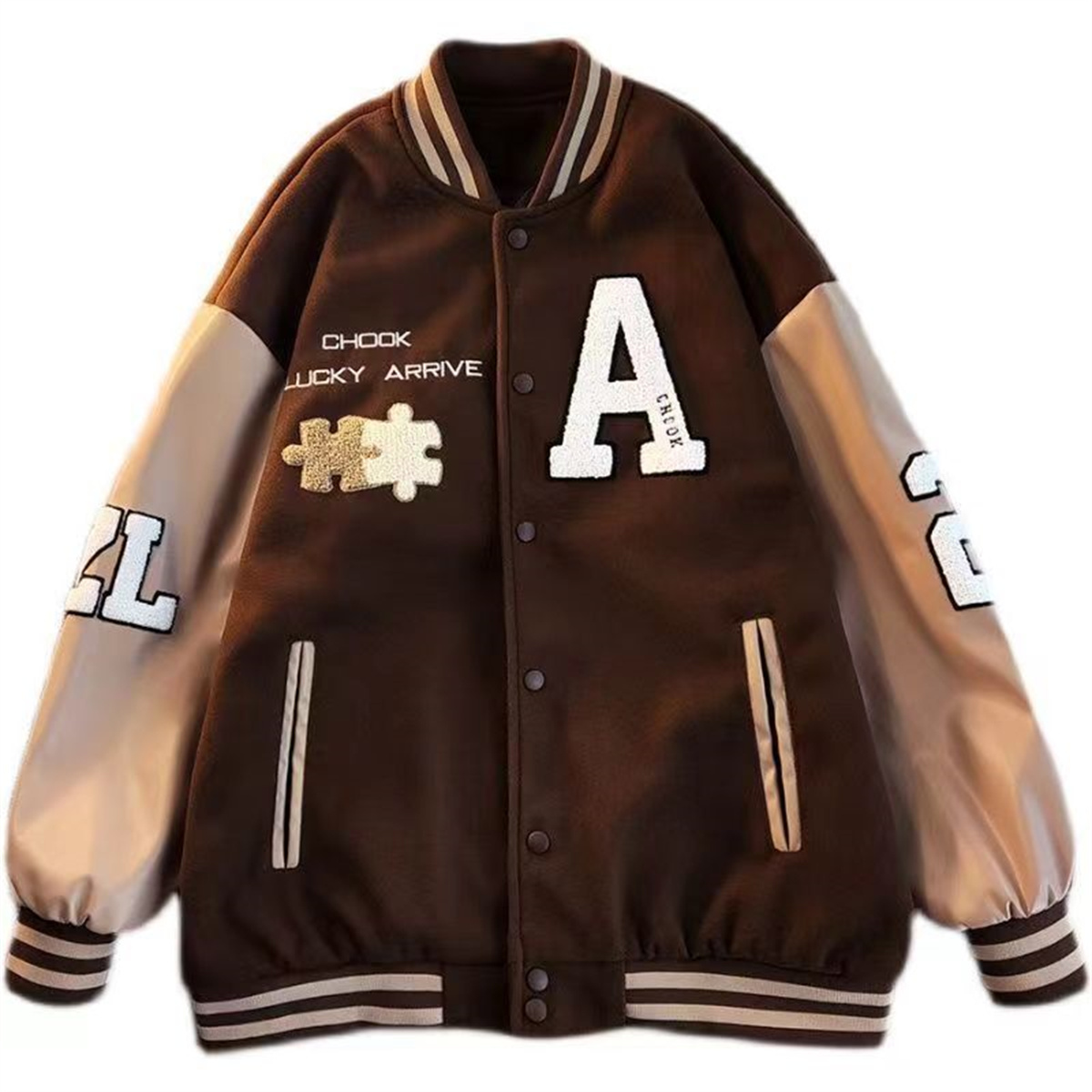 Uomo Donna Giacca da baseball Felpe invernali Coatst Lettera Ricamo Donna Uomo Giacca vintage Hip Hop Varsity College con cappuccio Coppia vestiti Felpe