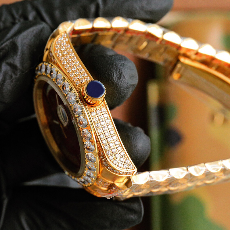 Relógio de diamante mens movimento mecânico automático designer relógios 40mm montre de luxe moda homens relógio de pulso impermeável clássico negócios pulseira festival presente
