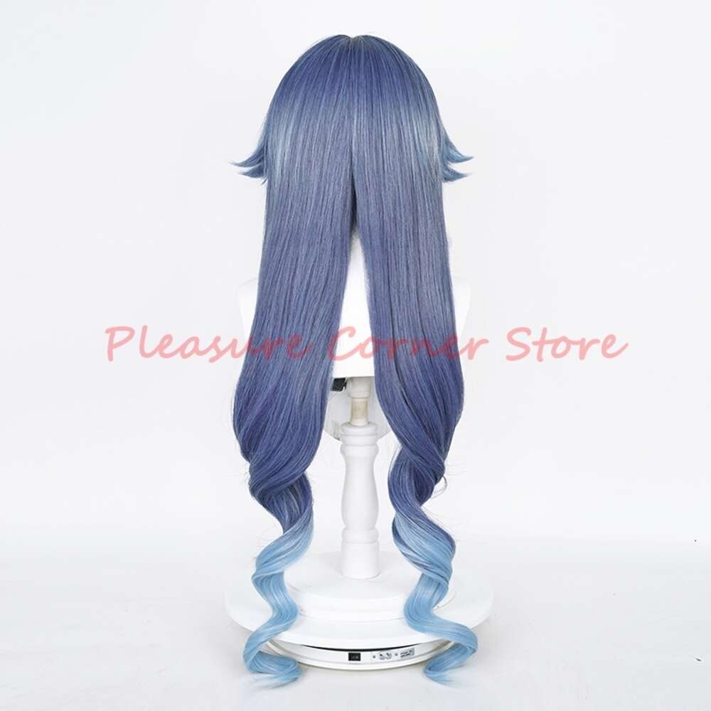 Genshin Impact Layla Cosplay perruque longue gris bleu dégradé perruque Cosplay Anime pré-style perruque résistant à la chaleur synthétique Layla Wigcosplay