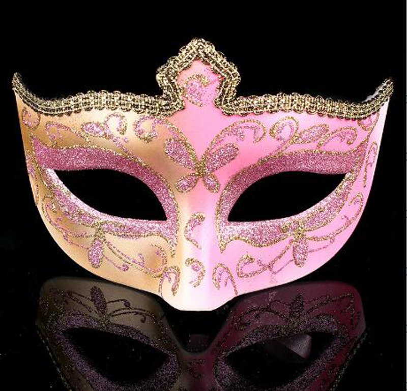 Party Masks Half Face Women Venetian Theater Makeup Ball Lace Masquerade Mask With Bells Mardi Gras Party Ball Halloween New Year Xmas Christmas Cosplay Mask Costume