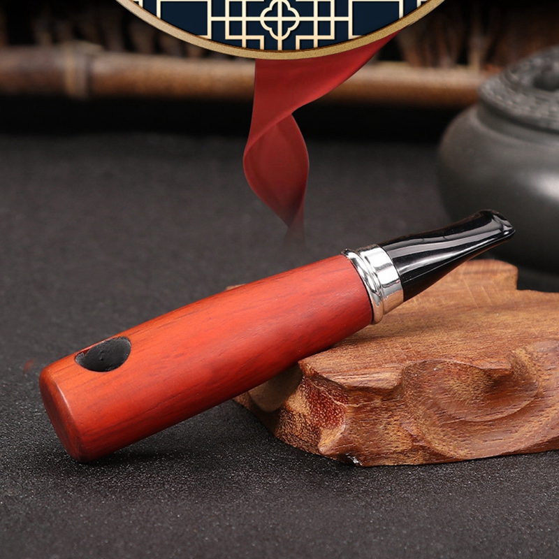 New Style Colorful Natural Wood Smoking Handpipes Herb Tobacco Filter Cigar Mouthpiece Tips Portable Innovative Removable Cigarette Hand Holder Pipes