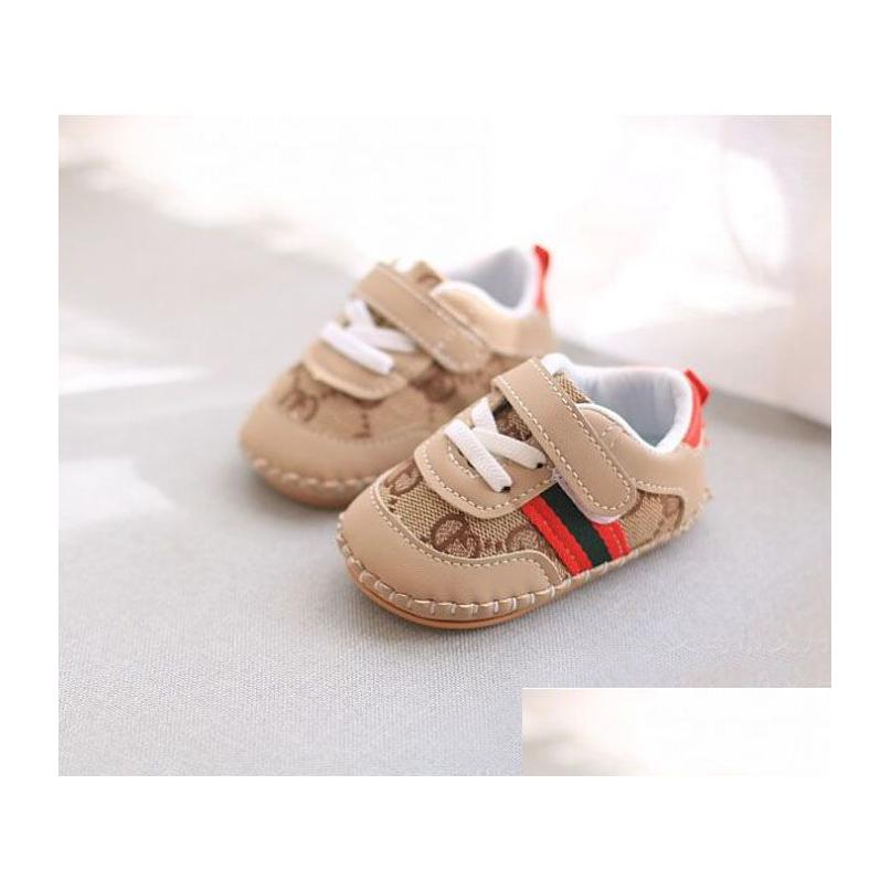 First Walkers Newborn Print Sneakers Casual Shoes Soft Sole Prewalker Infant Baby Sports Kids Designer Shoe