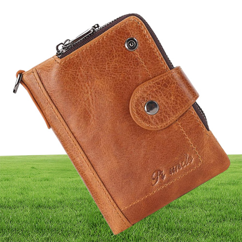 Wallets 100 Genuine Leather Men Short Wallet With Coins Purse Small Card Holder PORTFOLIO Portomonee Male Walet Pocket Coffee Mon3482577