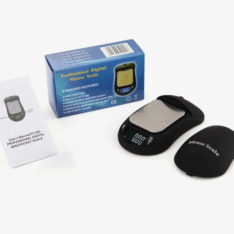 Groothandel Mini Muis Type Elektronische Weegschaal Draagbare Sieraden Schaal Hoge Precisie Pocket Bakweegschaal Weegschaal 200g/0.01g