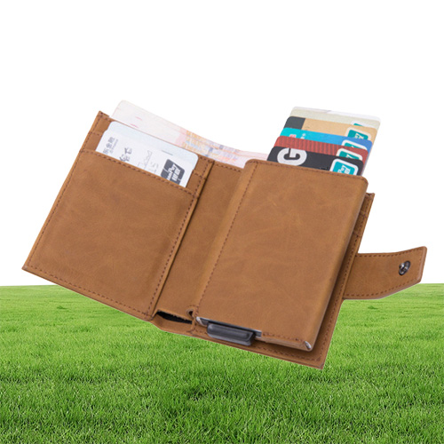 Men039s Minimalist Metal Fashion Single Box Blocking Holder for Cards Wallets196U9065167