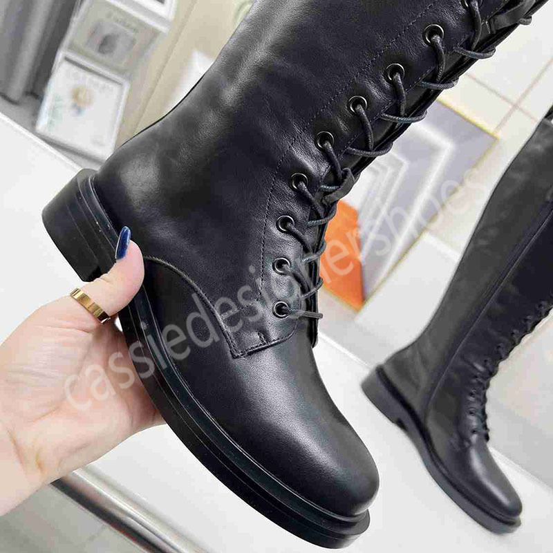 Bottes hautes faites à la main pour femme, chaussures d'hiver à la mode, populaires, noires, luxe, Brang, bout rond, haute qualité, fermeture éclair latérale, livraison directe, longues