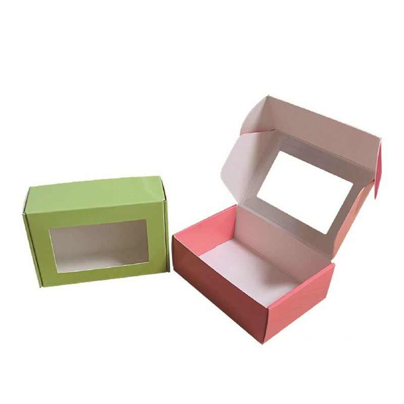 Colorful Deluxe Aircraft Paper Gift Package Boxes With Clear PVC Window Candy Favors Gifts Display Packing Soap Box LX6153