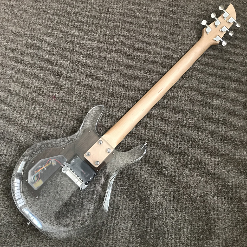 Custom Shop, fabriqué en Chine, guitare électrique à 6 cordes en cristal de haute qualité, pick-up monobloc, matériel chromé, livraison gratuite