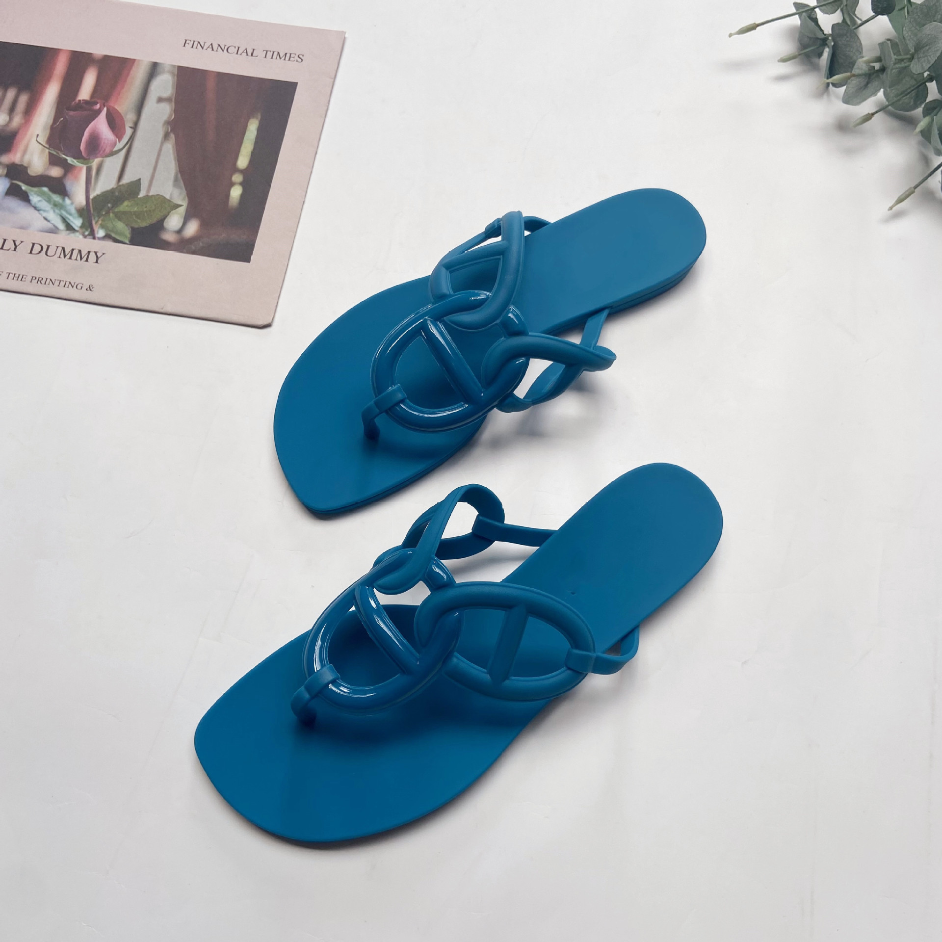 المصمم الفاخر Oran Sandal Women Slides Summer Rubber Big Head Slides Fashion Beach Shoes Sexy Shoes Slippers Top Quality