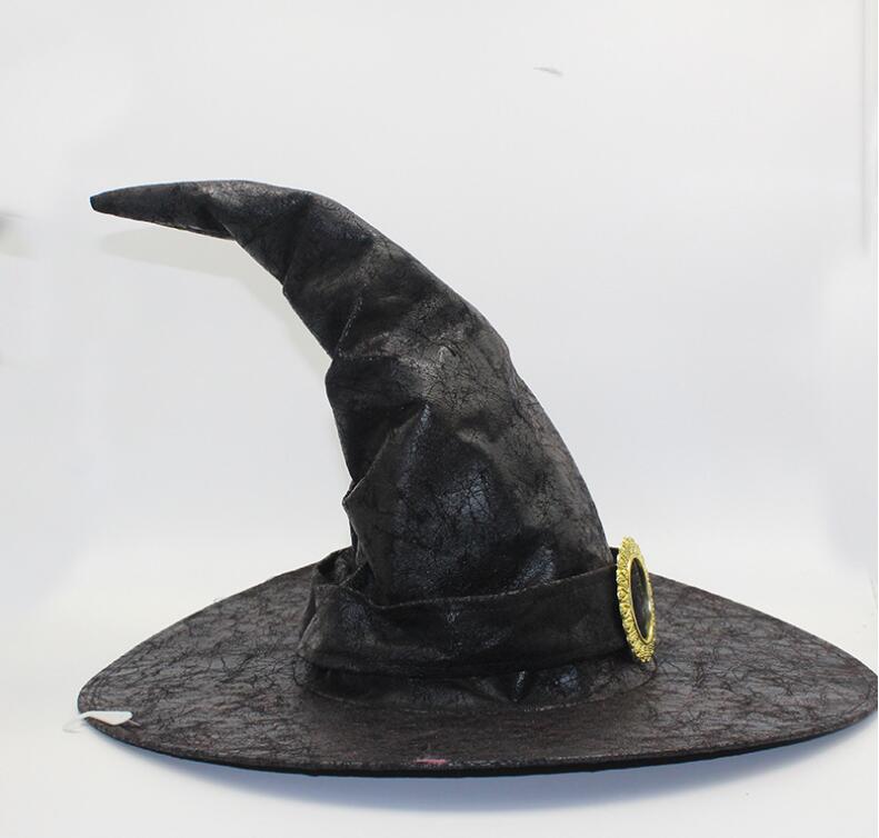 2023 fashion hot unisex Wide Brim Hats high quality Campaniform Halloween witch black ring hat