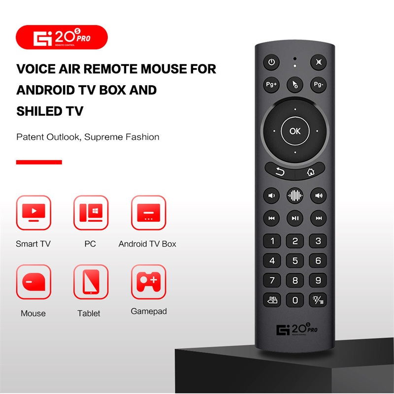 G20S Pro G20BTS Plus G20S Voice Remote Control 2.4GHz Wireless Mini Keyboard Air Mouse Gyro for Android TV Box H96 MAX X96 MINI with retail box