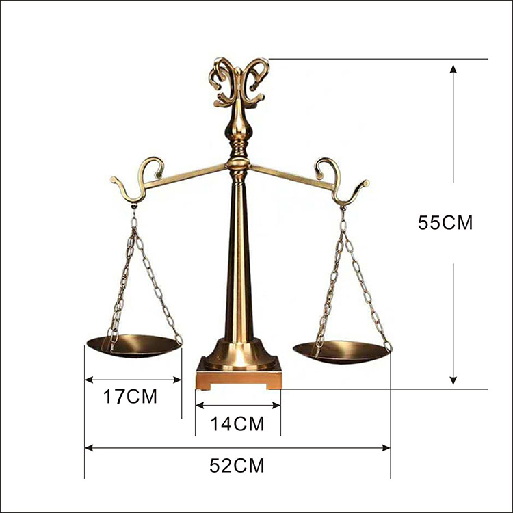 European classical light luxury iron art electroplated imitation copper balance scale decoration high-end home jewelry crafts law firm store props decoration