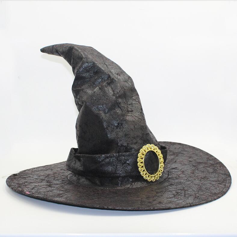 2023 fashion hot unisex Wide Brim Hats high quality Campaniform Halloween witch black ring hat