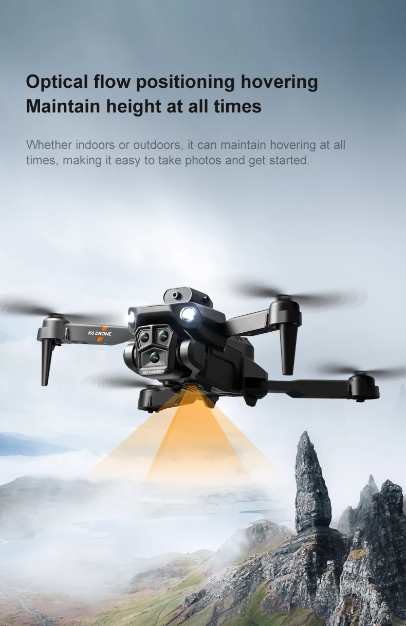 KBDFA K6 MAX DRONE 8K 5G GPS Professional HD Aerial Photography障害物の回避四冠式ヘリコプターRC wifiドロントイギフト