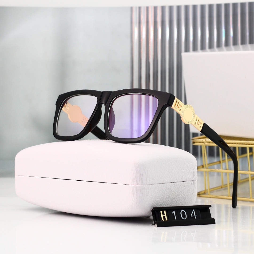 2023 Lunettes de soleil de luxe de concepteur supérieur pour femmes et hommes lunettes extérieures teintes extérieures de la mode carrée classique Lady Sun Glasses Mirrors Quality 104