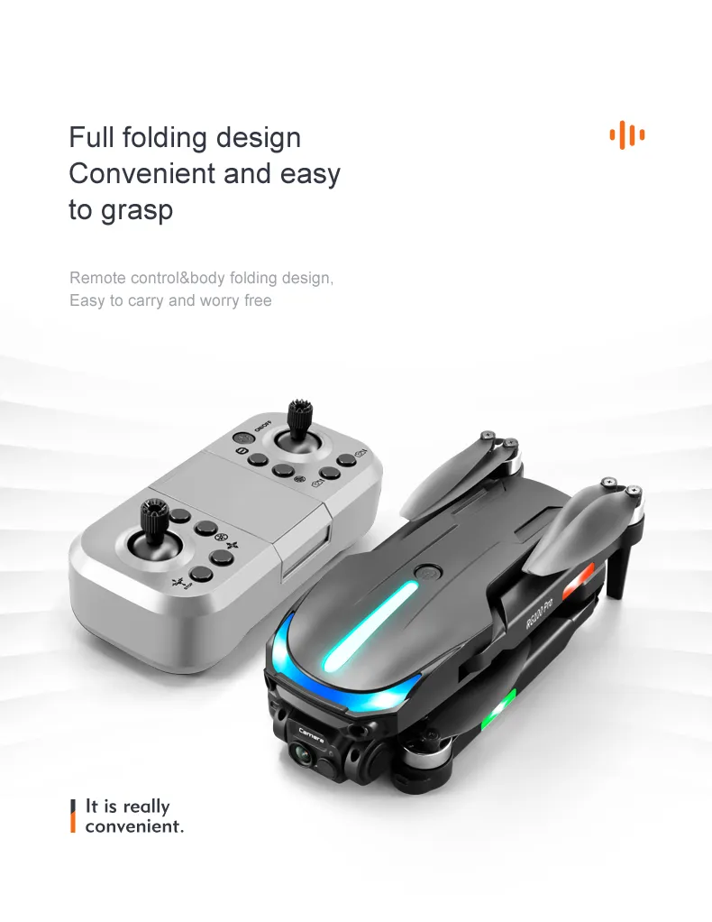 NY RG100 PRO DRONE WIFI FPV MINI 4K HD Professionell dubbelkamera med tre-sidigt hinder Undvikande ESC Quadcopter Toy Gift