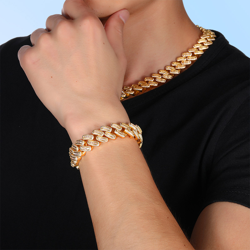 Luxe designer sieraden diamant tennisketen mannen armbanden 15 mm bedel armband cuban link ijsketens bling bangle hiphop fas3729964