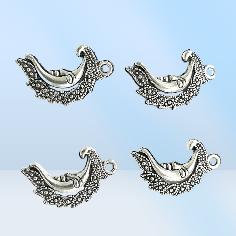 dieu lune face en alliage charmes pendentifs bijoux rétro faisant du couverture bricolage ancien pendentif en argent pour les boucles d'oreilles bracelet 28x18857455