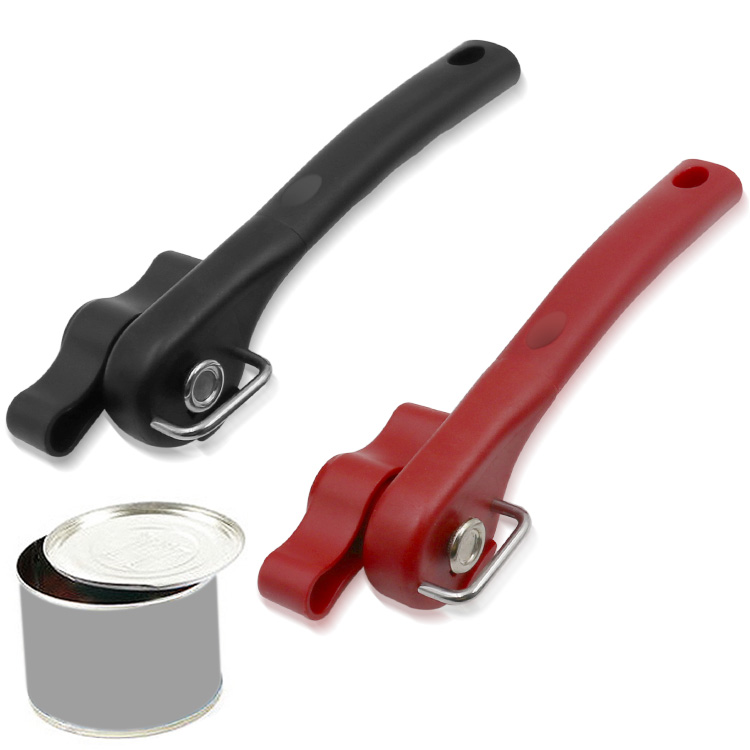 Plastic Professional Kitchen Tool Safety Hand-actuated Can Opener Side Cut Easy Grip Manual Opener Knife for Cans Lid