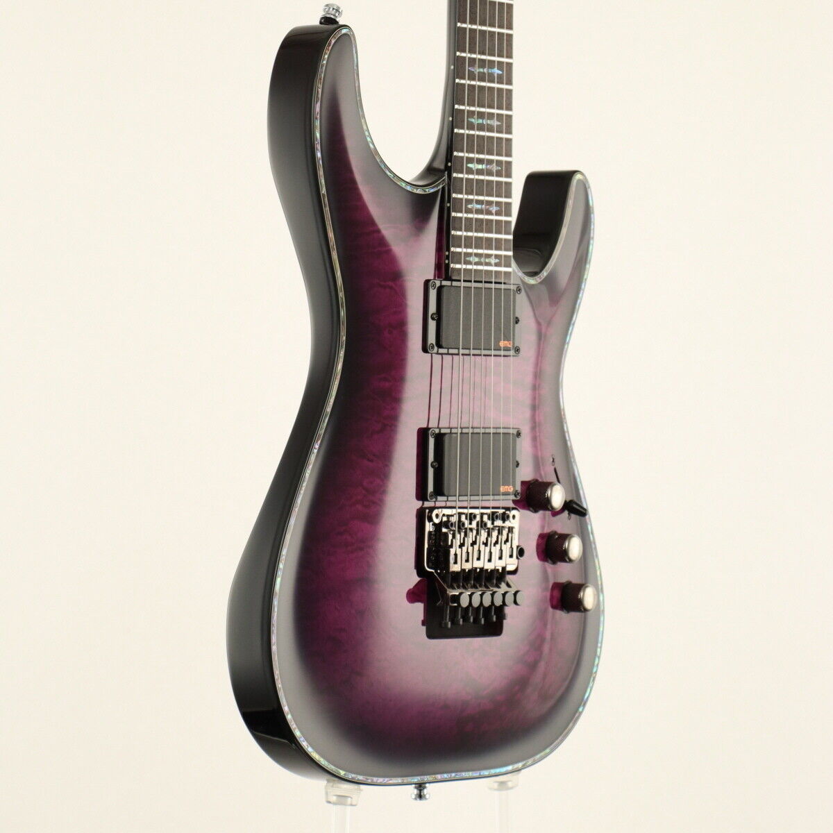 Schec ter AD-C-1-Fr-HR Trans Purple Burst Electric Guitar