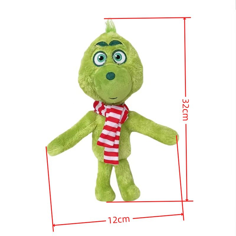 32cmクリスマスグリーンモンスターぬいぐるみおもちゃキッズギフトクリスマスぬいぐるみ動物人形