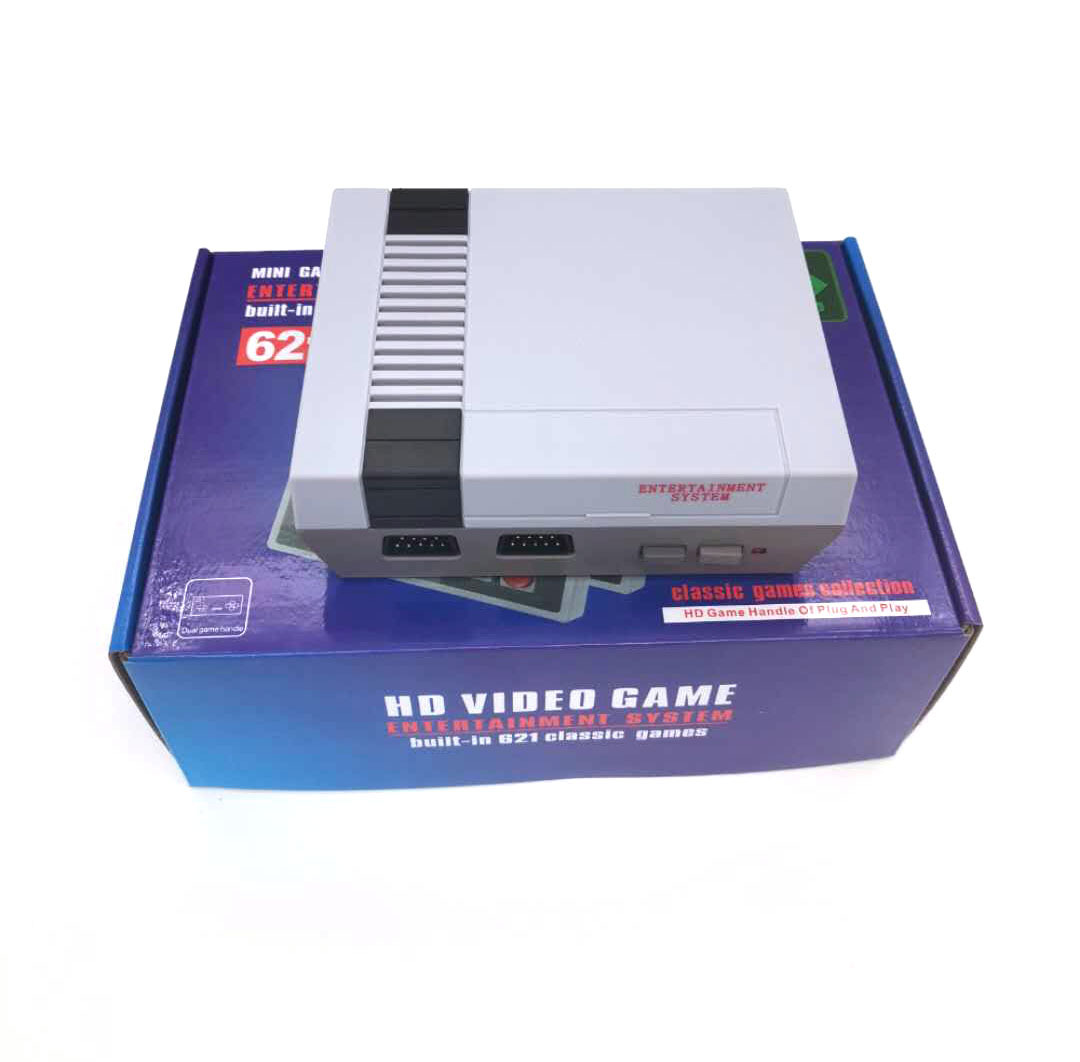 Super Mini Retro Game Console With Dual Controllers Classic HDMI TV Out Home Video Gaming Players Built-in 621 8 Bit Games For SFC SNES NES FC