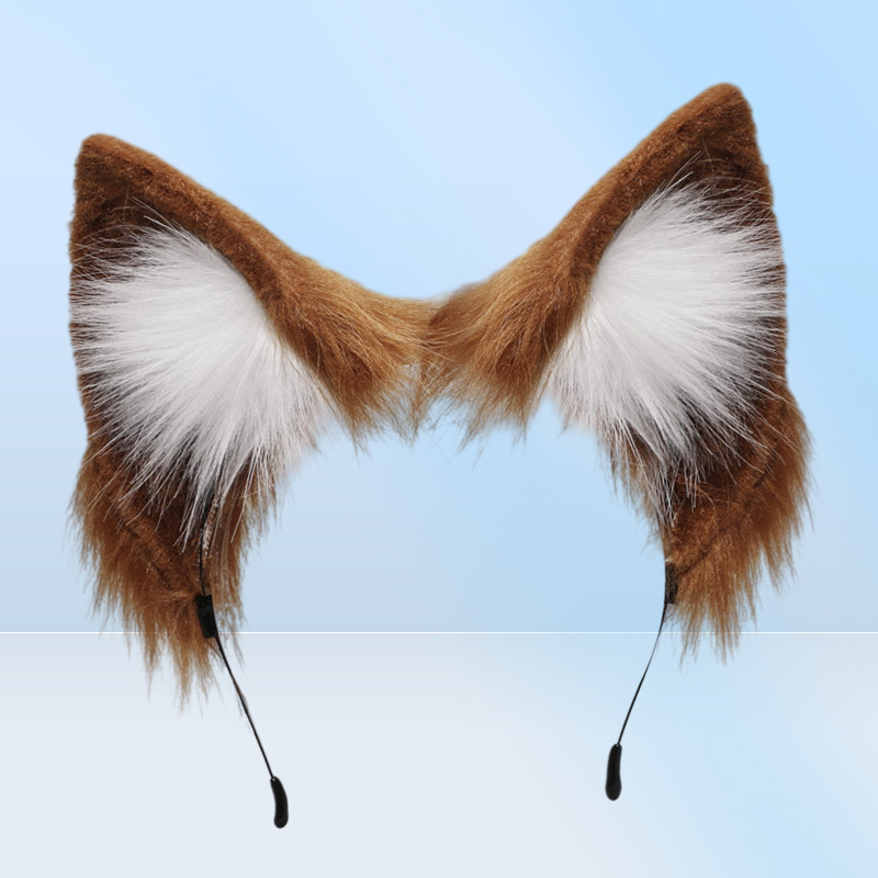 Kawaii Women Girls Halloween Simulation Bunny Ears pedband Cosplay Anime Plush Fox Animal Ear KC Lolita Hair Accessories2934019