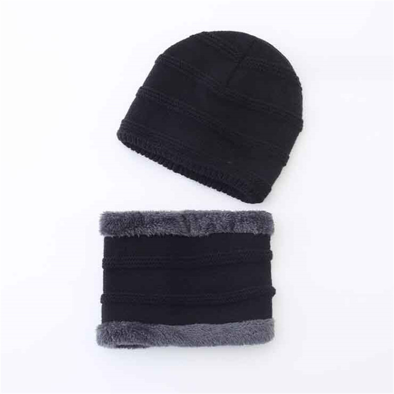 Cappello invernale bambini in velluto interno scaldacollo ragazzi e bambini cappelli ragazze cappelli lavorati a maglia in cotone DF291