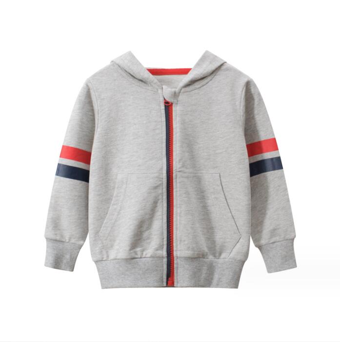 Primavera Autunno Bambini Cappotti casual Giacche a maniche lunghe bambini Felpe con cerniera ragazzi Cappotto con cappuccio bambini Capispalla ragazzo 2-8 anni