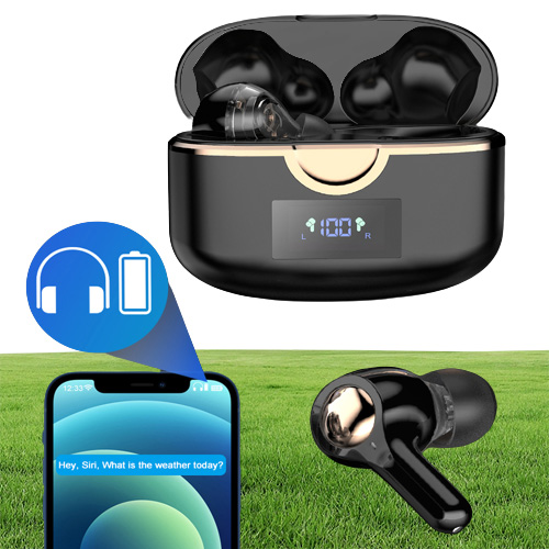 Draadloze oordopjes-hoofdtelefoon met HEREN-microfoon Ruisonderdrukking Bluetooth-headset Dubbele bewegende spoel Vier luidsprekers voor iPhone Hua4133986