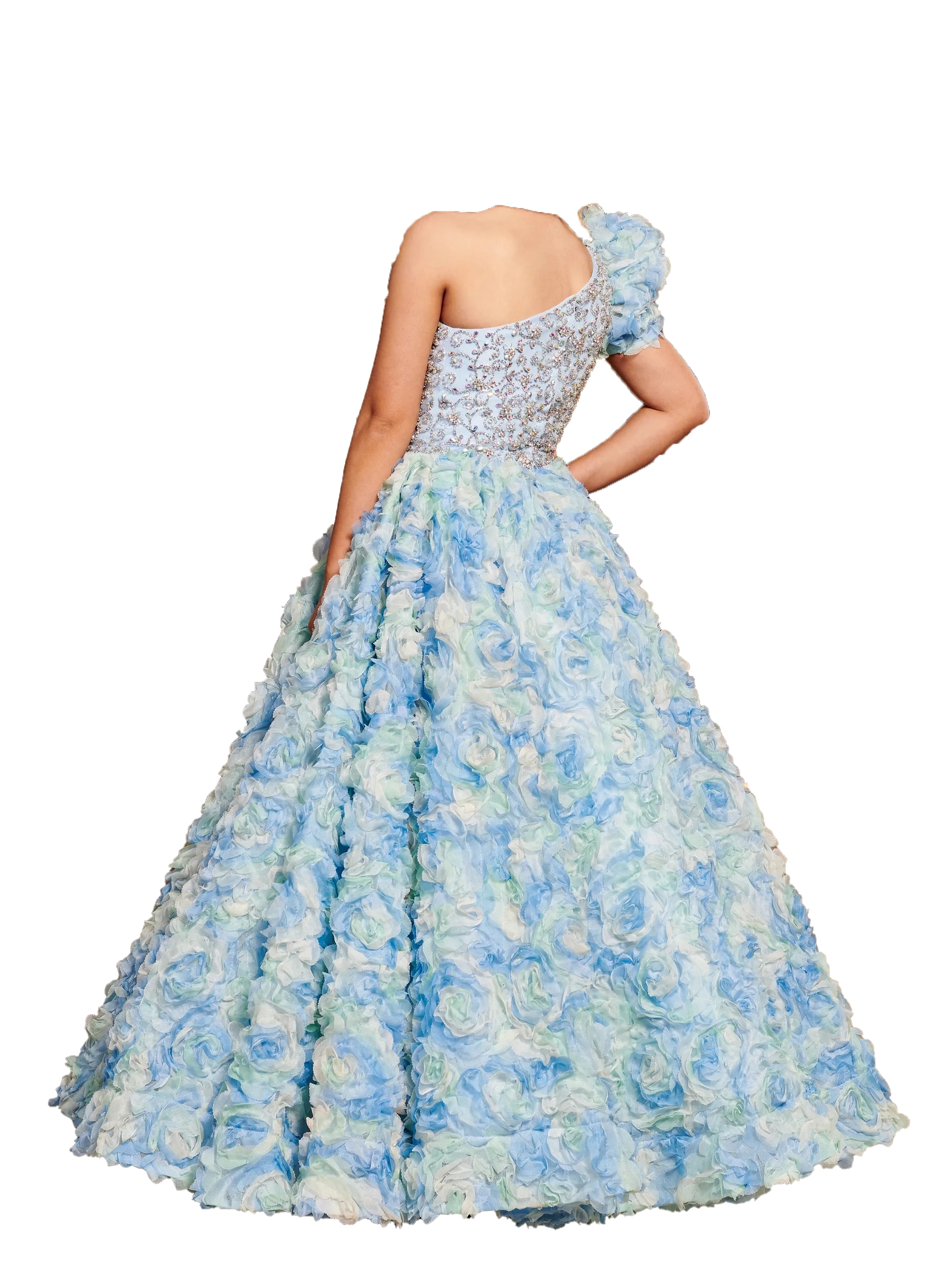 Robe de concours de beauté pour filles, fleurs 3D, manches bouffantes, corsage de perles, pour petits enfants, mode amusante, piste de cocktail, robe dramatique, pour tout-petits, adolescents, préadolescents, jeunes Miss Rachel, 2024