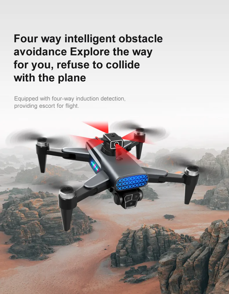 New K90MAX UAV professional 4K Wifi Obstacle avoidance HD three camera GPS Brushless motor Foldable RC quadcopter FPV toy gift