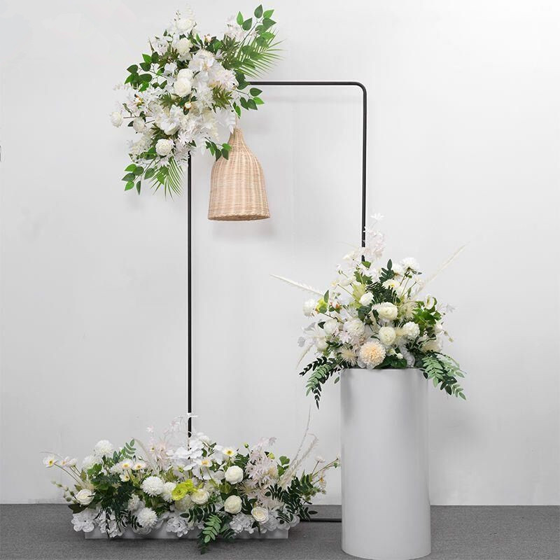 100CM Artificial Rose Flower Row Arrangement Table Centerpieces For T stage Road Lead Decor Floral Wedding Arch DIY Props