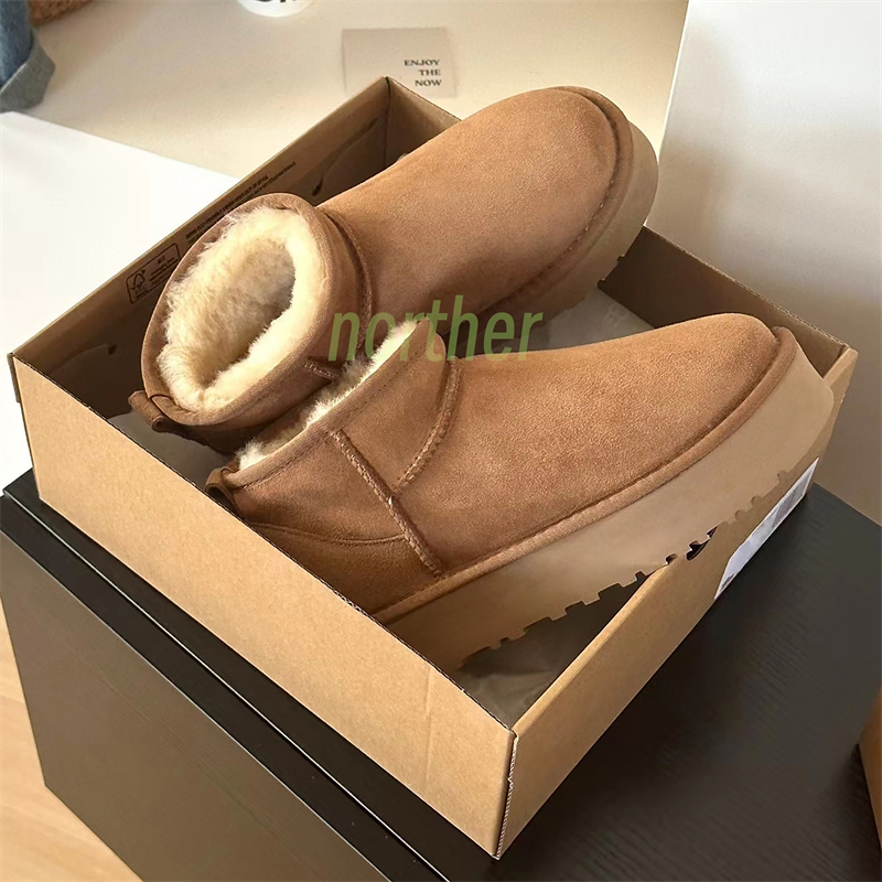 Tazz Slippers australia Tasman Suede shearling platform snow boots classic ultra mini boot mustard seed womens winter ankle booties mens designer slides shoes