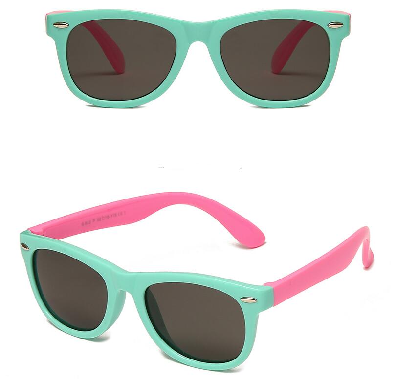 MOQ = Rubber Frame Новые дети TAC Поляризованные солнцезащитные очки Детские дизайнерские оттенки для девочек мальчики Goggle Bab