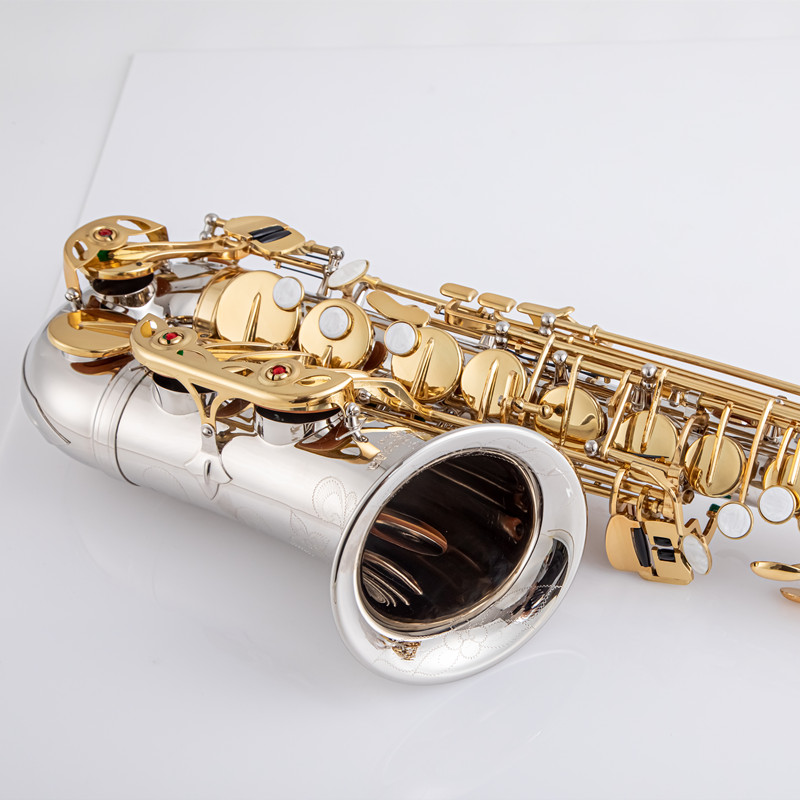 Profissional saxofone alto latão W-037 super níquel instrumento musical de alta qualidade sax bocal presente remessa completa de acessórios