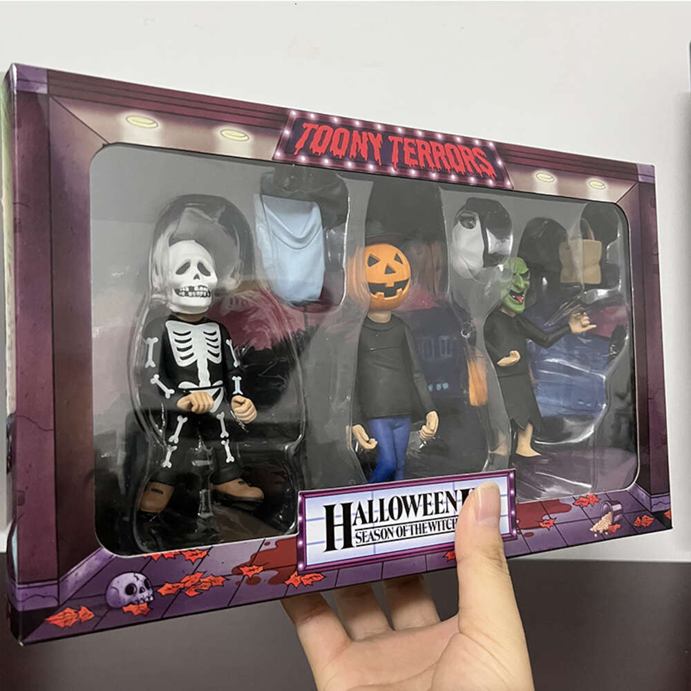 Mascottekostuums Originele Neca Figuur Halloween Iii Seizoen van de Heks Toony Terrors Action Figure Model Speelgoed 3 stksGezamenlijke Beweegbare Pop Gift