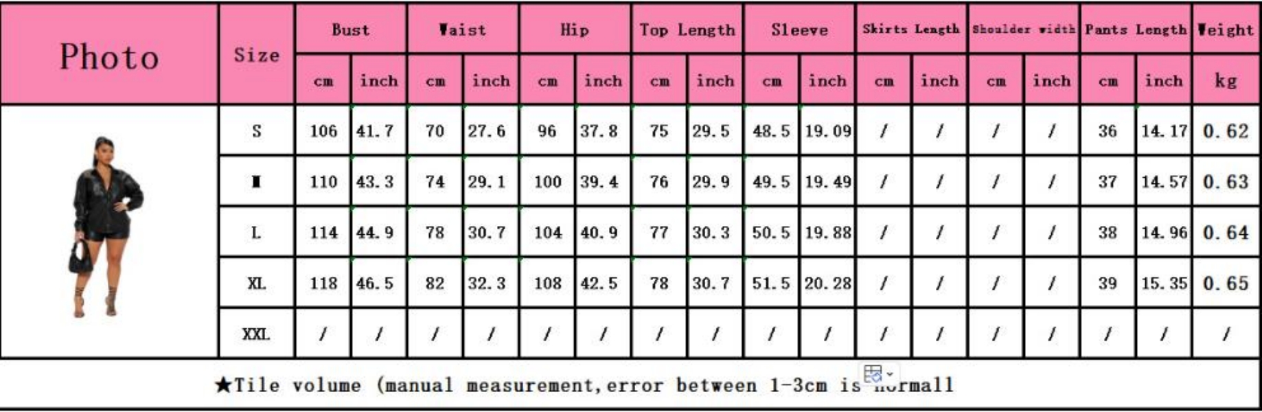 Black Pu Two Piece Pants Casual Outfits Women Fashion Leather Jacket and Shorts Set Free Ship