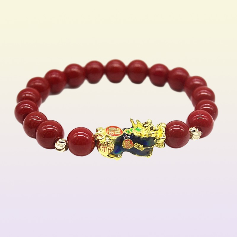 Feng Shui Stone Beads Bracelet Men Men Women Unisex Bristand изменить цвет пиксиу богатство и удачи женщин браслет9960992