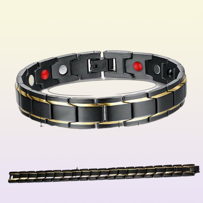 Therapeutische energie genezende armband titanium staal magnetische therapie bangle armbanden fo 3108579