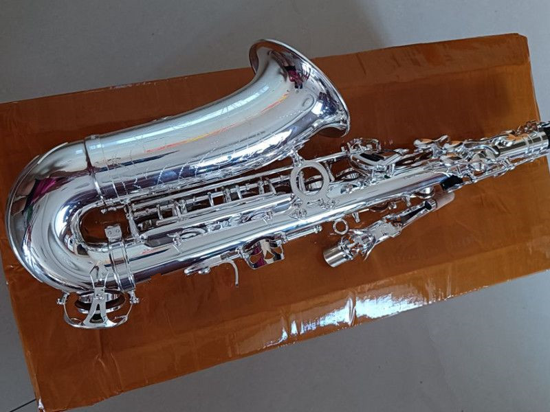 Nuovo Mark VI Sassofono contralto personalizzato Placcato argento E Flat Marca Strumento musicale professionale Sax Tasti colorati Con custodia Bocchino in ottone Nave Reed