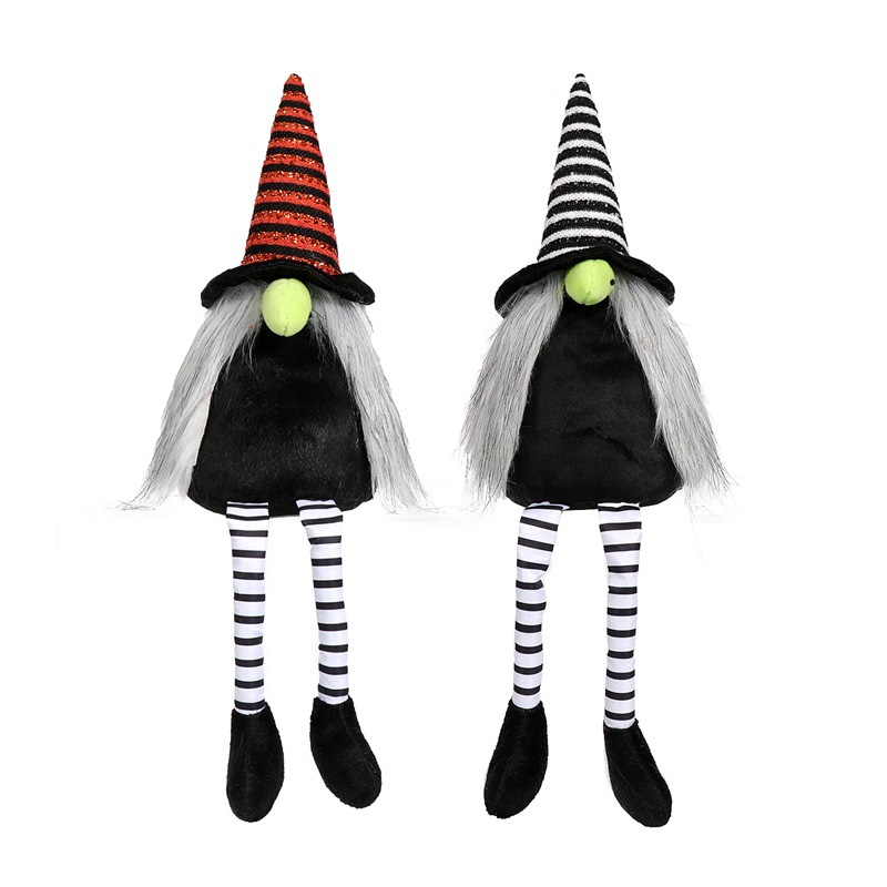 Nieuwe Halloween Dwergpop Ghost Goblin Rudolf Doll Lange benen hoge hoed gezichtsloze pop