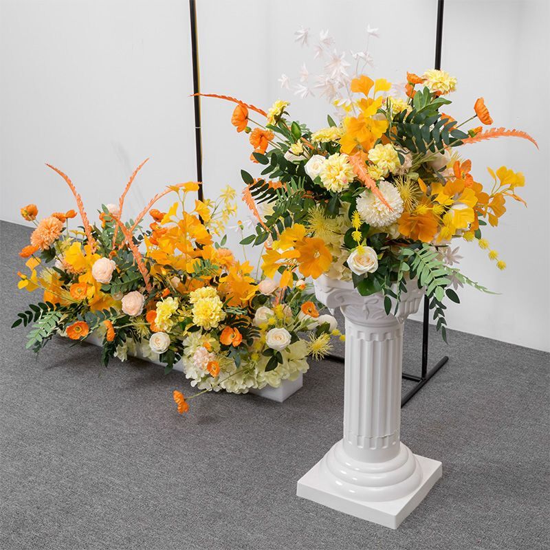 100CM Artificial Rose Flower Row Arrangement Table Centerpieces For T stage Road Lead Decor Floral Wedding Arch DIY Props