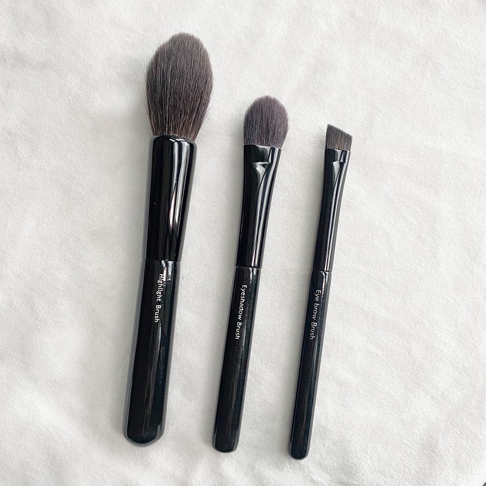 CHIKU-HODO Z-Series Makeup Brushes Z-2 Highlight Z-5 Eye Shadow Z-6 Eye Brow - 100% Gray Squirrel Hair Beauty Cosmetic Blending Brushes Beauty Tools