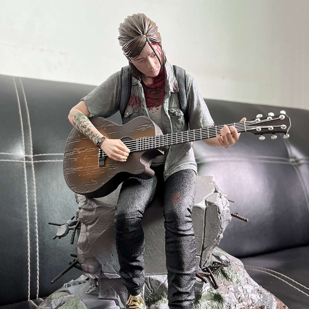 Costumes de mascotte figurine Neca originale le dernier d'entre nous partie II modèle Ellie avec guitariste 30 cm ornement de bureau cadeau de noël pour enfants