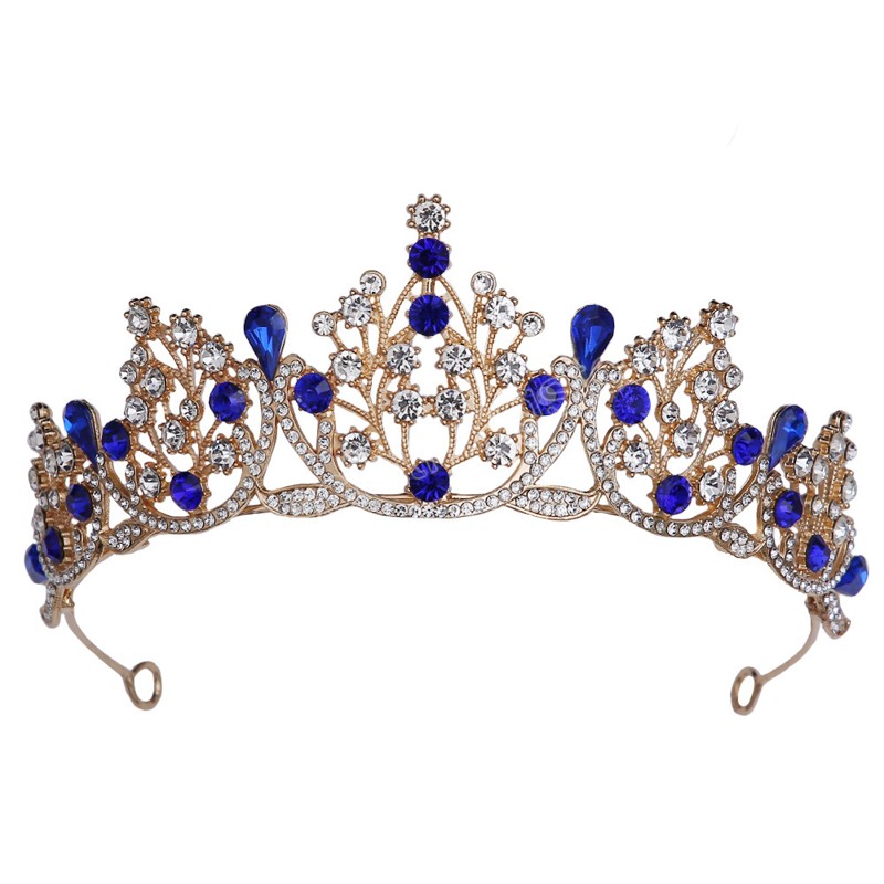 Bruid Kroon Water Drop Crystal Tiara Voor Vrouwen Meisjes Verjaardagsfeestje Jurk Tiara Elegante Koningin Bruids Hoofddeksels Accessoires