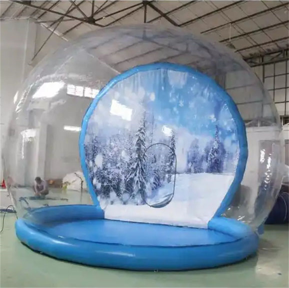 Customized bubble tent Inflatable Snow Globe Large Xmas Snow Globe Christmas Photo Booth dome house