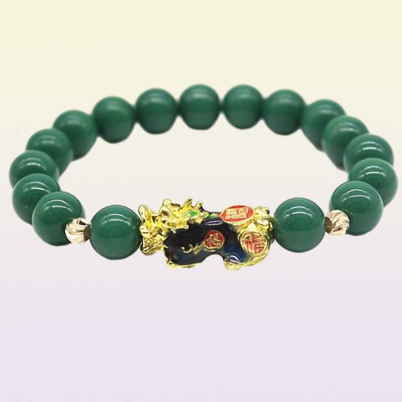 Feng Shui Stone Beads Bracelet Men Women Unisex Wristband Change Color Pixiu Wealth and Good Luck Women Bracelet5572560