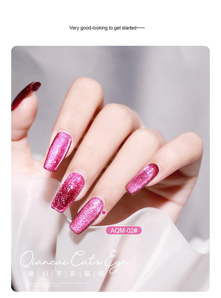 AS 15ML Cat Magnetic Gel Shiny Glitter Semi Permant Soak Off UV LED Varnish Gel Nail Art Gel Polish