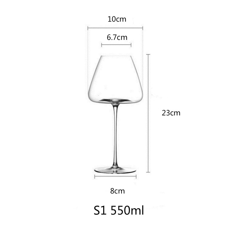 500-600Ml Collection Level Handmade Red Wine Glass Ultra-Thin Crystal Burgundy Bordeaux Goblet Art Big Belly Tasting Cup